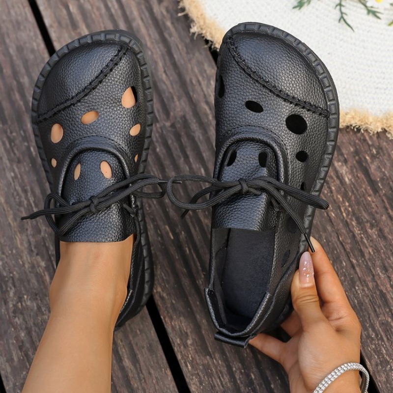 Resistance Band - 2026 Summer New Hollow-Out Lace-Up Sandals