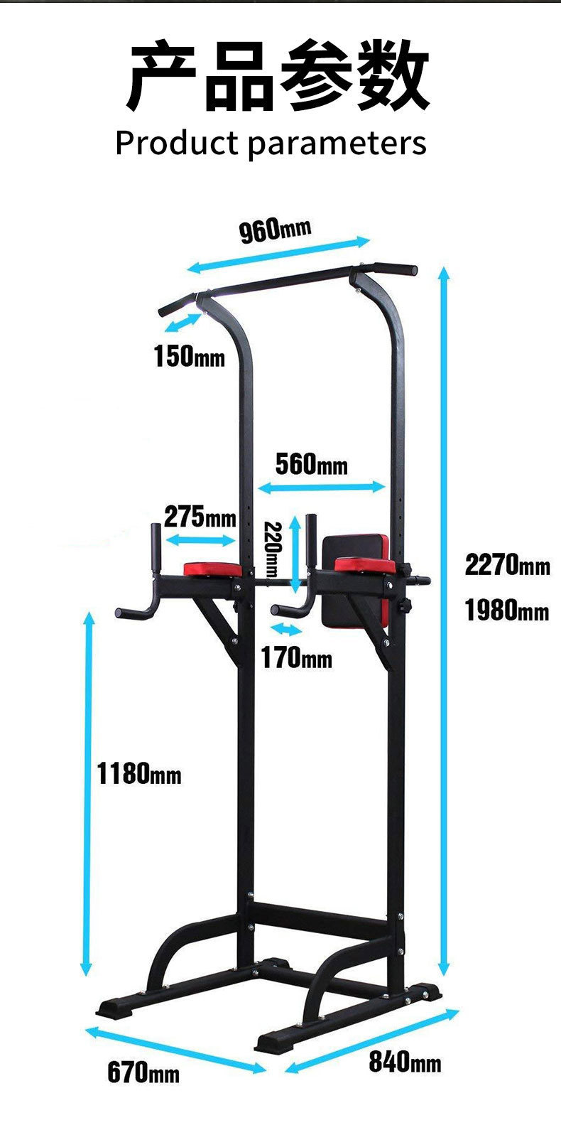 Adjustable Pull Up Station Hom - огляд і ціна Gym Ball