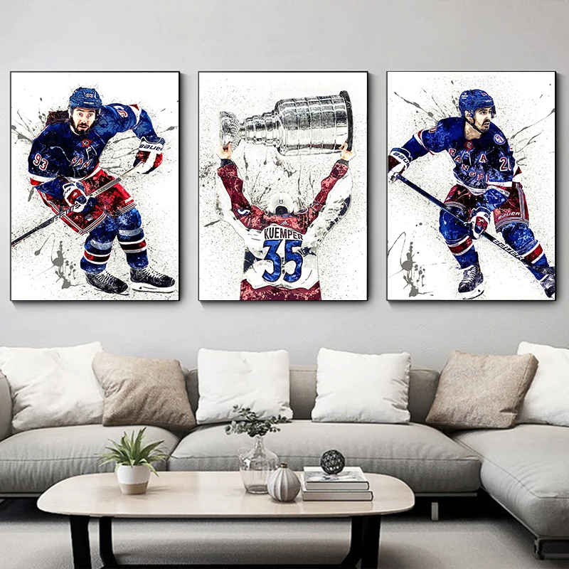 Abstract Ice Hockey Portrait S - огляд і ціна Sports Equipment Poster