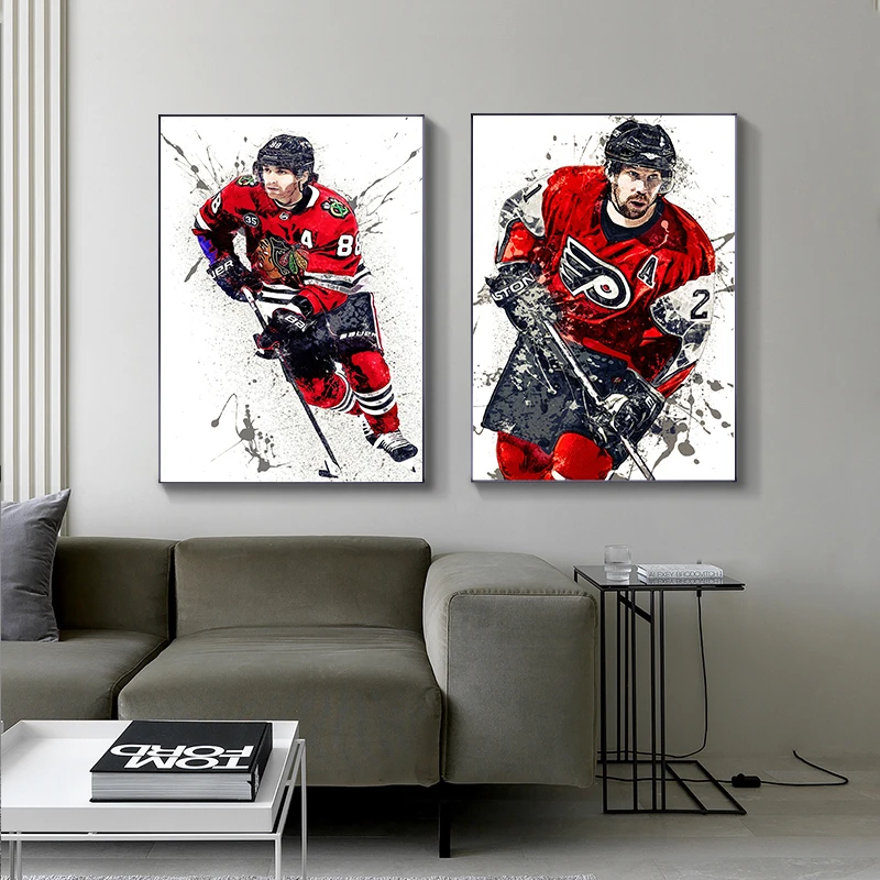 Abstract Ice Hockey Portrait S - огляд і ціна Sports Equipment Poster