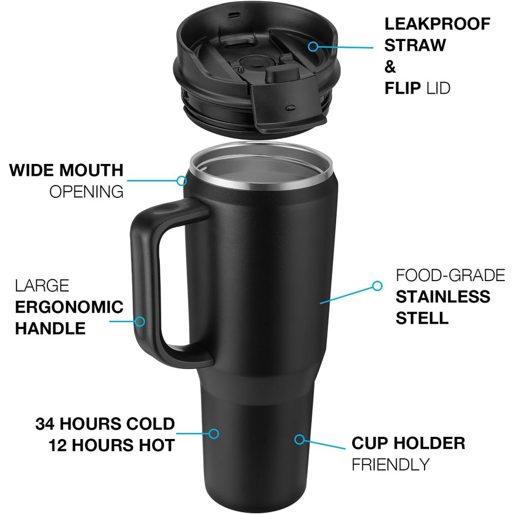 40 oz Insulated Travel Mug wit - огляд і ціна Sports Water Bottle Insulated